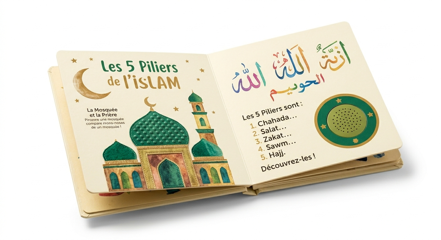 Les 5 Piliers de l'Islam — Livre Sonore & Tactile